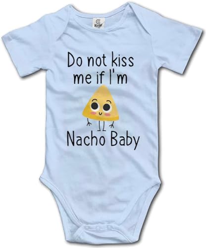 TErrifichy Do Not Kiss Me If I'm Nacho Baby Baby Short Sleeve Bodysuit Infant Playsuit