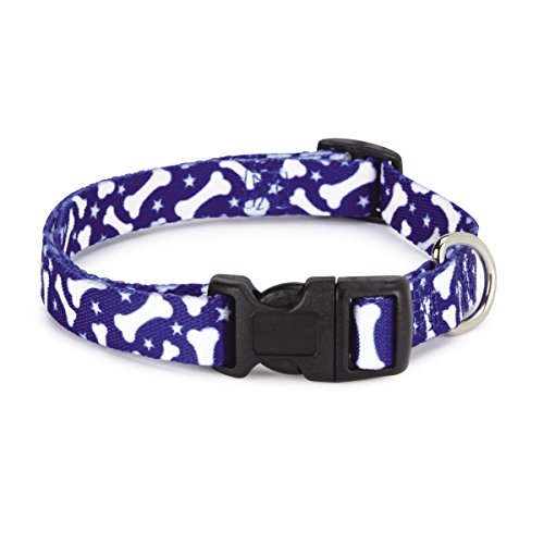 Casual Canine Nylon Pooch Patterns Dog Collar, Fits Necks 18