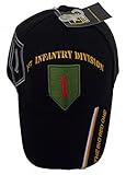 1st Infantry Division Black Embroidered Baseball Cap Ball Hat World War Army