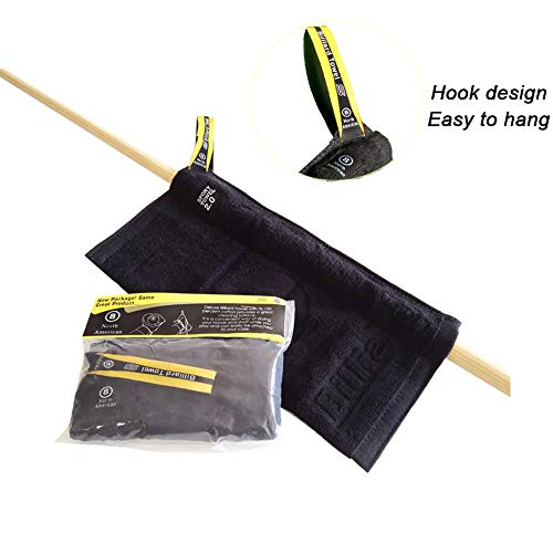 Cuppa billiards Billiard cue Towel - 100% Cotton Black 8-Ball Pool Cue Clean Towel