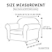 subrtex 2-Piece Durable Soft High Stretch Printed Slipcovers Washable Furniture Protector for Sofa Couch Home Decor(Small,Aqua)