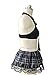 M_Eshop Plus Size Schoolgirl Lingerie Set Sexy Uniform Cosplay Skirt (XXXL) Black