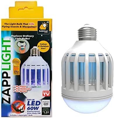 2-in-1 Bug Zapper Light Bulb - Mosquito Killer & LED Porch Light Combo
