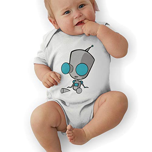 POOPEDD Invader-Zim-Gir Unisex Baby Short Sleeve Onesies Infant Bodysuit OutfitsBodysuits Infant Bibs White