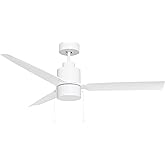 Maxim Lighting 88707MW Falcon - Ceiling Fan with Light Kit-16.25 Inch Tall and 52 Inch Wide, Finish Color: Matte White