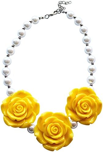 Yellow Rose Girls Chunky Bead Necklace