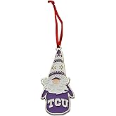 TCU (Texas Christian University) Horned Frogs Gnome Metal Christmas Ornament