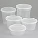Simply Deliver 8 oz Soup Container with Lid, Microwavable and Dishwasher Safe, Clear, 240-Count