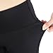 Neonysweets Women's Capri Workout Leggings with Pocket Running Yoga Pants Black M
