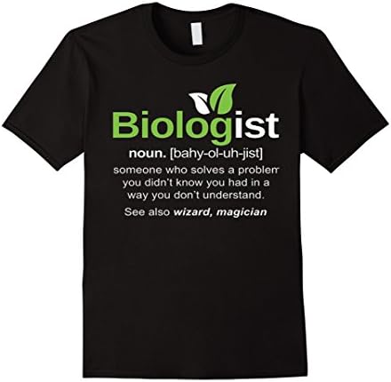 Men's Biologist Meaning Noun Definition Funny Biology Gift T-Shirt XL Black