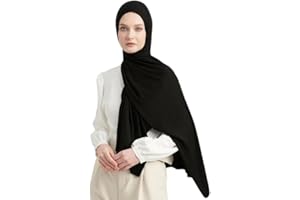 Women Soft 100% Cotton Muslim Jersey Hijab Head Scarf Shawl Wrap for Women - Lightweight and Non-Slip