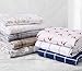 Great Bay Home Flannel Sheet Set Queen Size - 100% Turkish Cotton, Double-Brushed, Printed Bed Sheets - Ultra-Soft, Cozy, 4-Piece Bedding Set (Reindeer)