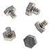 Silver Beyblade Metal Face Bolts / Beyblade Metal Tips (8 Metal Performance Tips / 5 Metal Facebolts) Compatible With Takara Tomy and Hasbro Beyblades