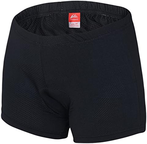 Ladies Bike Cycling Underwear Quick Dry Gel 3D Padded Shorts Black M Waist 40.15"