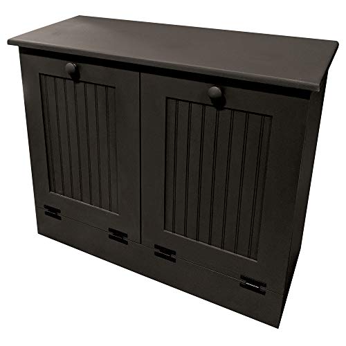 Dual Trash/Recycle Bin Holder (Solid Black) Pricepulse