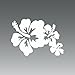 Hibiscus Flowers - Hawaii - White - Sticker - Decal - Die Cut Vinyl