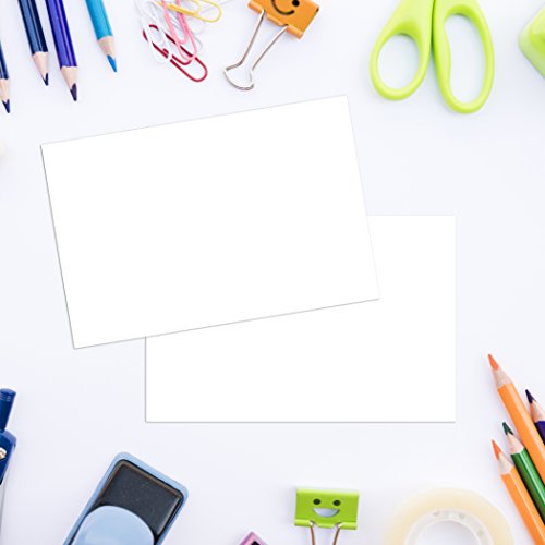 Home Advantage - (50 Pack) Blank Plain White 4x6 Index Cards, Postcards