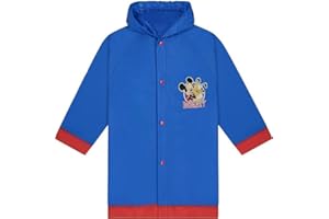 Disney Mickey Mouse Boys Waterproof Outwear Hooded Rain Slicker - Ages 2 to 9 years