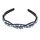 Yeshan Big Rhinestone Crystal Beaded Plastic Headband,Hairband for girls