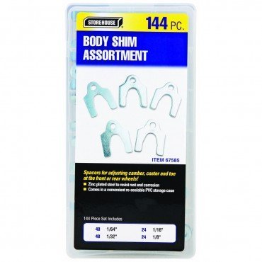 Click Here to See More Images 144 Piece Body Shim Assortment with Storage Organizer Case
