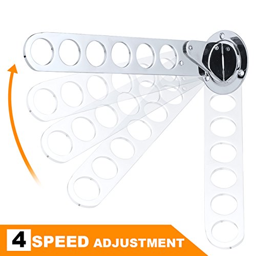 Gimify Adjustable Closet & Laundry Valet Wall Mount Hanger Holder Closet Organizer 6 Hole 2 Pack