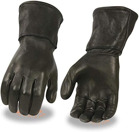 Milwaukee Leather Men's Deerskin Leather Thermal Gauntlet Gloves