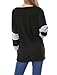Allegra K Women's Color Block Scoop Neck Oversize Batwing Tunic Tops Black M (US 10)