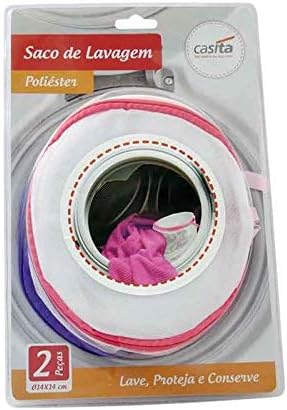 2 Sacos Cesto De Lavar Roupas Protetor