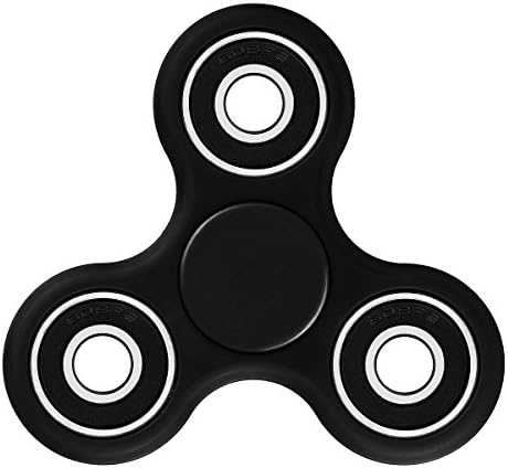 Fidget Spinner,LAMNUR EDC Hand Spinner Tri-Spinner Fidget Toy Stress Reducer Time Killer Perfect to Reduce ADD, ADHD, Anxiety, and Autism for Adult Children Kid Helps Focus (BLACK)