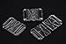 Plastic Bikini Bra Clips Hooks Swimwear Clicker Bikini Accessory Tape Closure Hook & Clasp Fasteners 18mm Pack of 100Sets (Clear)