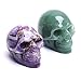Natural Quartz Skulls 2'' Healing Crystal Stone Human Reiki Skull Figurine Statue Sculptures Mixed Stone(Pack of 2).