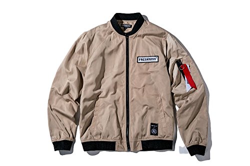 Amazon メンズ フライトジャケット 秋 冬 ミリタリー ワッペン