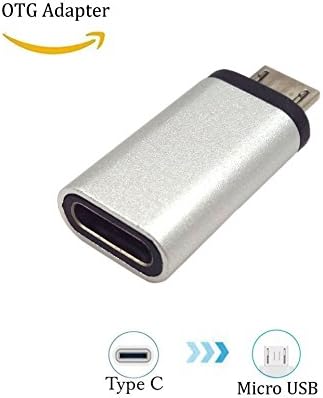 USB3.1 Type C OTG Adapter, Wpeng USB C Female to Micro USB Male OTG (On the Go) Converter Charging Data Sync Adapter for Galaxy S7,S7 Edge, LG G4, Nexus 6 (Silver-OTG)