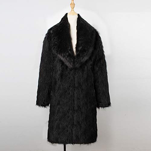 Hot Sale! minRan Men's Fashion Luxury Faux Fur Coat Jacket Winter Warm Tops Long Coats Overwear Outwear