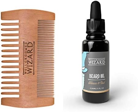 Comb & Oil Set | Well Groomed Wizard (Tobacco & Oud)
