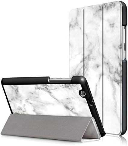 MediaPad T3 7.0 3G Case, Tri-floding PU Leather Hard Armor Case Rotating Cover with Folio Case Full Body Protection and Shockproof Standing Shell for Huawei Mediapad T3 7.0 3G BG2-U01 Tablet (marble)