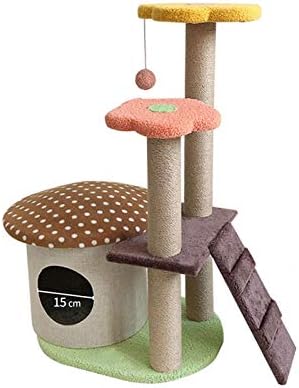 新品 送料無料 キャットタワー 猫の木 小さな猫の塔 コンドミニアム スクラッチポストキティ活動センター子猫遊び家 Brown Color 顽丈耐久