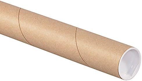 RetailSource P2030Kx10 2 x 30" Kraft Mailing Tubes with Caps (Pack of 10)