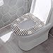 BigOtters Toilet Seat Cover Pads, Washable Toilet Seat Cushion Mat Winter Washable Toilet Seat Warmer (Gray)