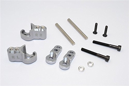 Traxxas X-Maxx 4X4 Upgrade Parts Aluminum Rear Adjustable Shock Mount - 1 Set Gray Silver