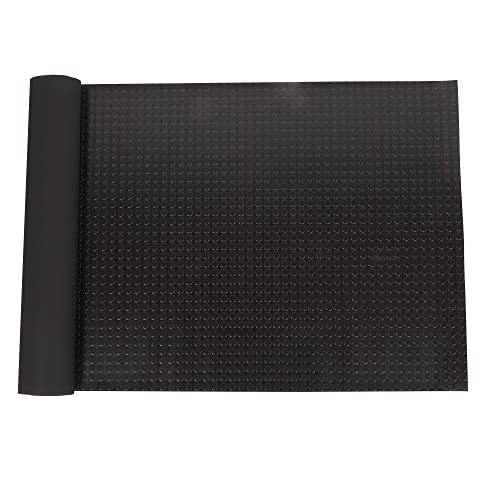 GOOFCXO 16.4 x 3.3Ft Coin-Grip Garage Floor Mat 3MM Thickness Heavy Duty Garage Floor Rubber Mat Non-Slip Rubber Floor Mat Garage Flooring Mat for Garage Industry Home Gym Workshop, Black