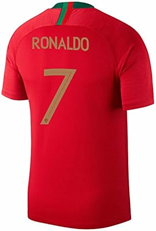 ljsaicjy Ronaldo #7 Portugal Home Men Jersey 2018 Color Red Size S