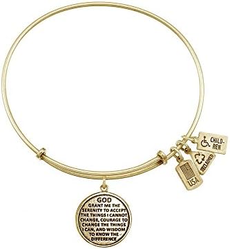 Wind and Fire Expandable Bangle Serenity Prayer Brass
