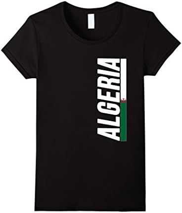 Women's ALGERIA T-shirt Im Algerian I Love Algeria Flag Gift Tee Large Black