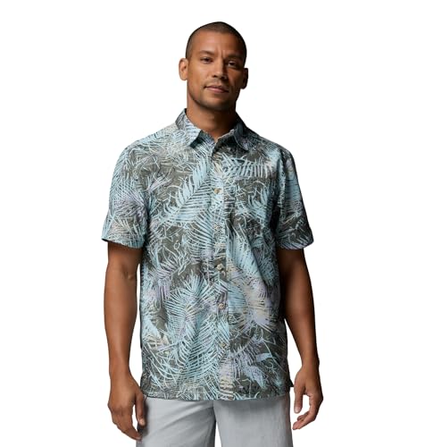 Columbia Men's PFG Super Slack Tide Camp Shirt, Cypress Hooked UP, XX-Large