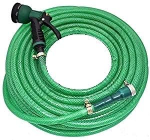 YUVAGREEN Heavy Duty 3 Layered Braided Water Hose Pipe (Size : 1/2 inch - Lenght : 10 Meters) with Sprayer Nozzle, for Gardening, Car & Bike Wash, Pet Bath etc,