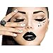 3456 Pcs Crystals Diamond Rhinestones AB Clear Flat Back Round Gems Flatback Glass Crystals Mixed Size Crystals Gems for Crafts Clothes Shoes Makeup Bags Decor, 6 Sizes(Black)