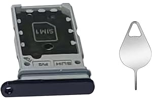 yuzhiyong Galaxy S22 Ultra Dual SIM Card Tray Holder Slot Replacement Parts for Samsung Galaxy S22 Ultra 5G+Eject Pin (Phantom Black)