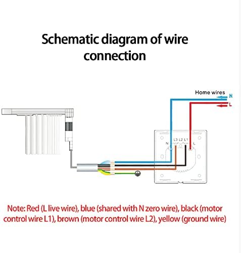 SOLE HOME Interruptor de Cortina Inteligente Conexin Bluetooth Wifi Panel de Interruptor Tctil para Cortina Motorizada Persiana Elctrica Compatible con Alexa Google Home