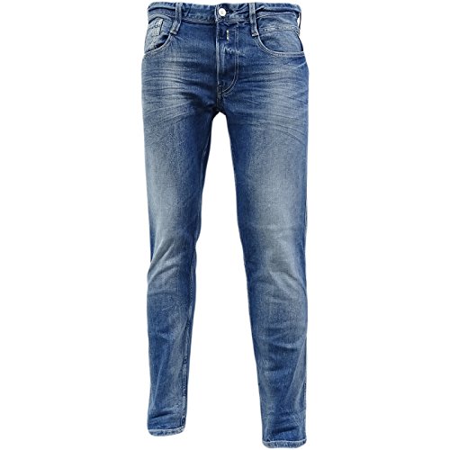 Replay Blue Distressed Lightwash Denim Pant - 'Anbass' Slim Fit Jean / Denim Pants - M914-23C-009 34/32